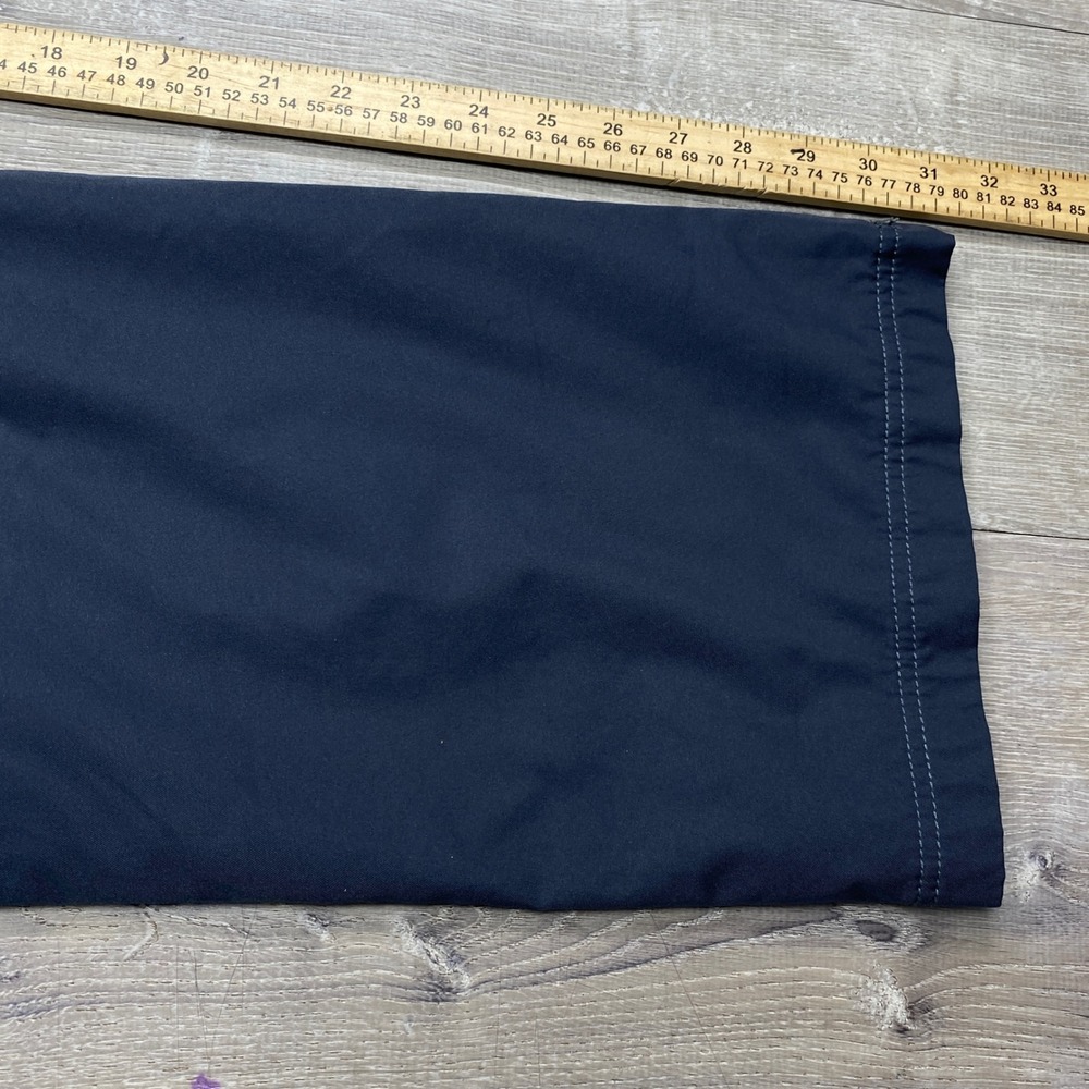 Eddie Bauer Sport Pants Womens 14 Navy Blue Fleece Lined Water Repellent Hiking - Picture 7 of 10